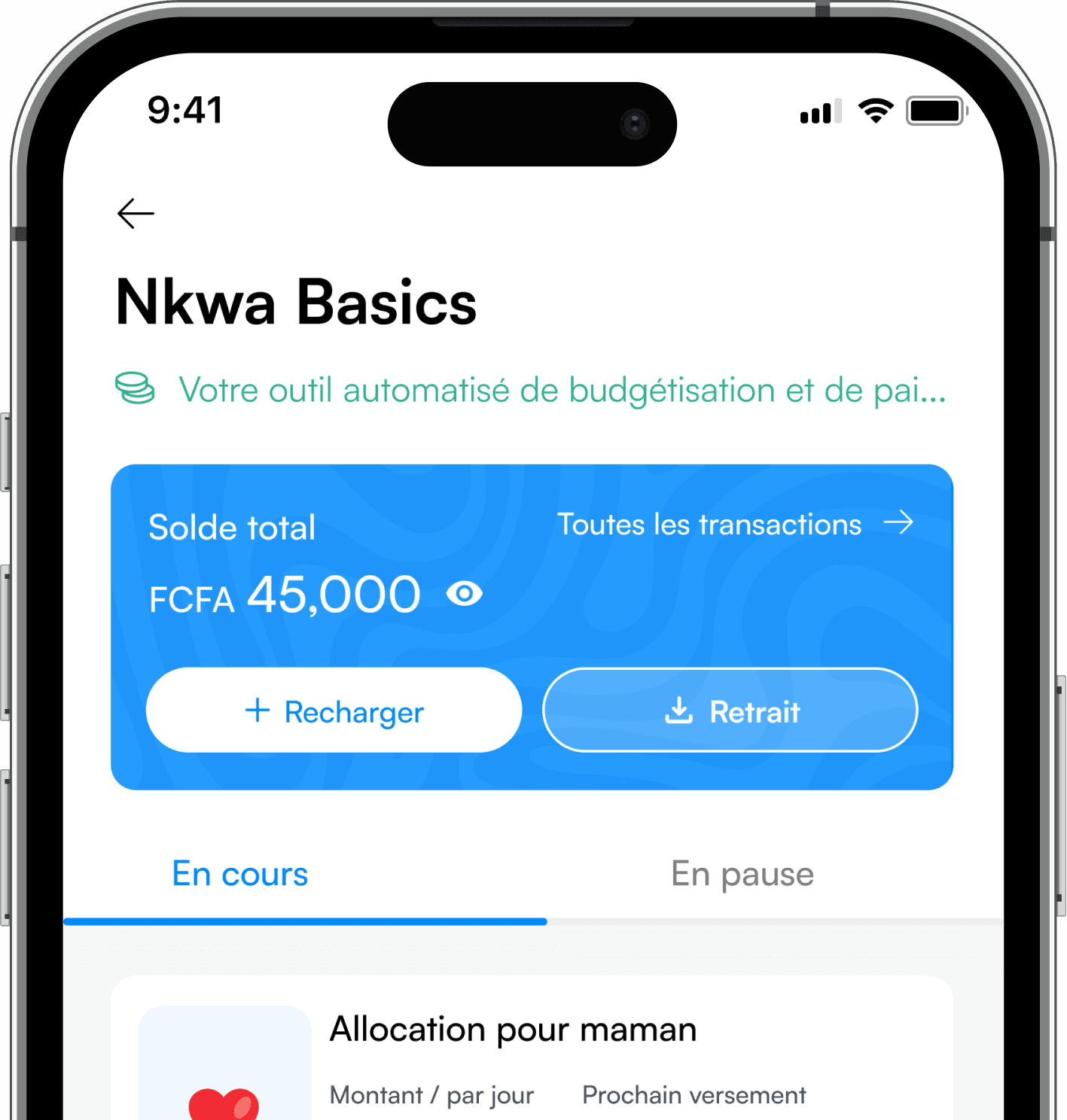 Screenshots of the Nkwa feature, showing details.